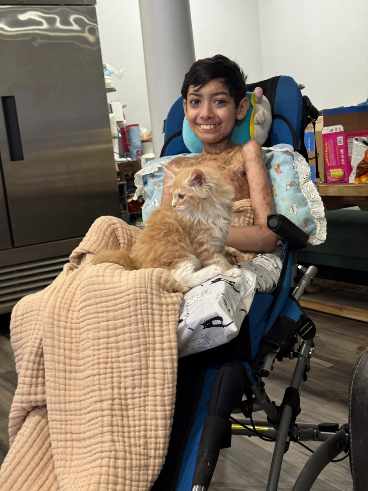 Ricky during treatment